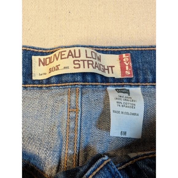 Levis 505 Low Rise Women's Nouveau Low Straight Leg 6M Y2K - Picture 4 of 5